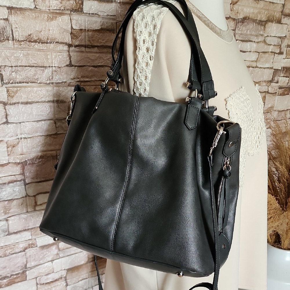 Inc International Concepts Eliah Wrap Tote  Gray  Faux  Leather Tote Bag